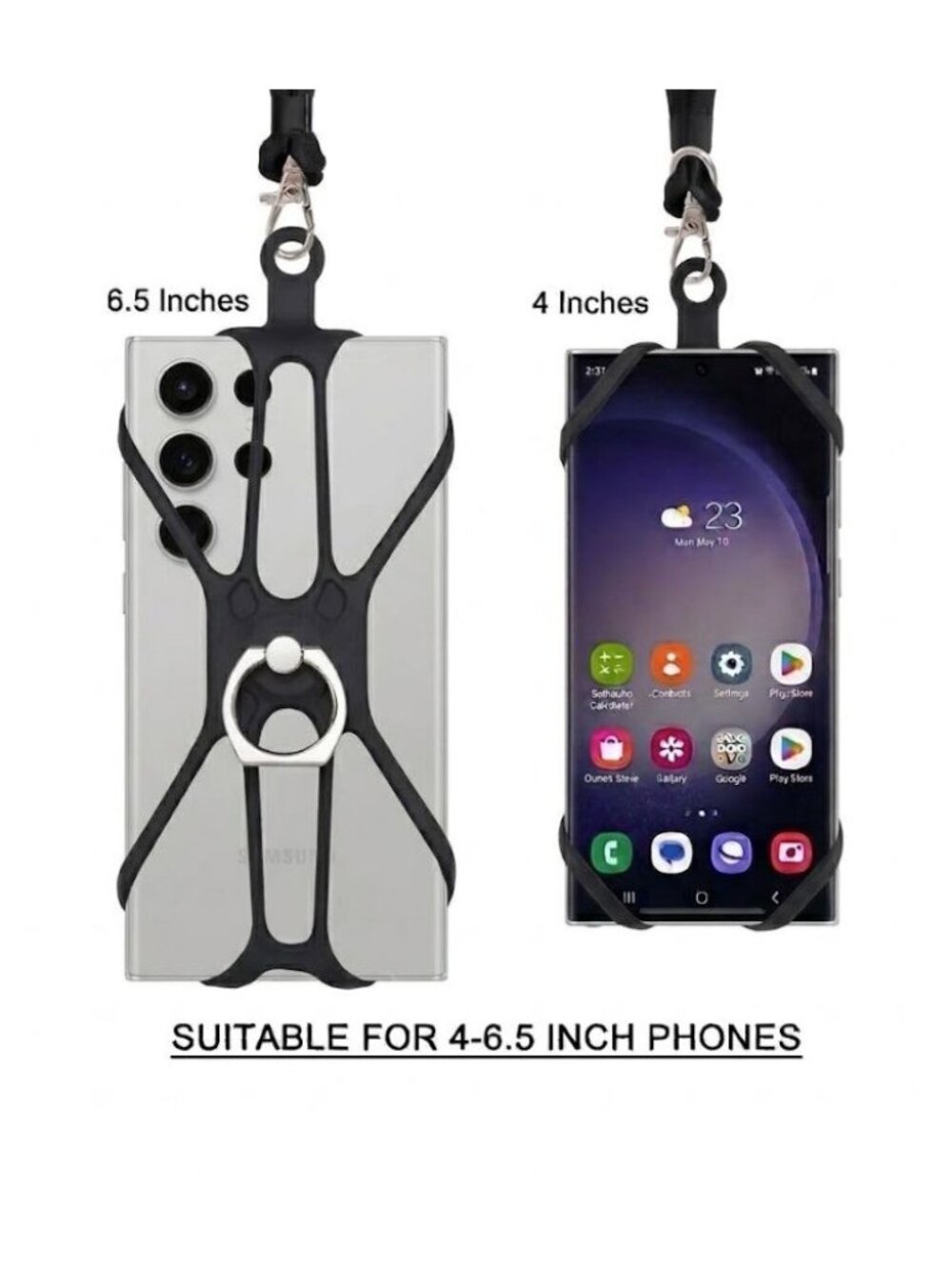 ⭐Cell Phone Lanyard Universal Neck Phone Holder Silicone Cord Holder With Ring